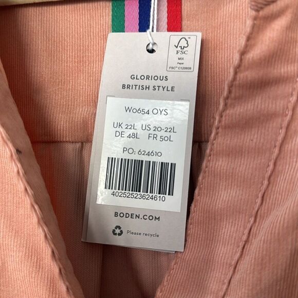 Boden Olympia Corduroy Shirt Dress 20-22L - Picture 9 of 10